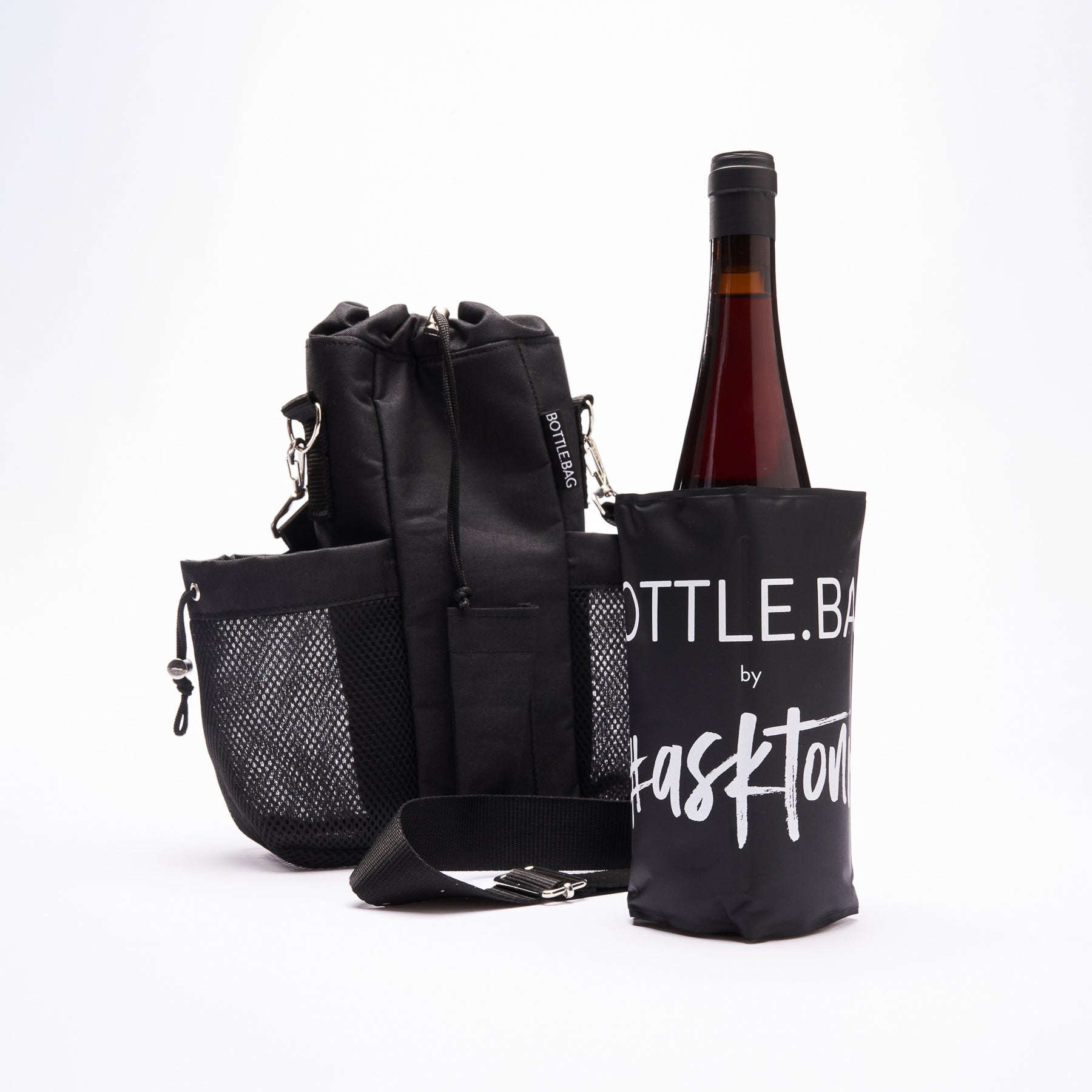 X-Mas Special: Bottle.Bag Black 2.0 + 1 Flasche Natural Glüh.Wein Rosé